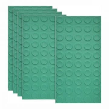 Set 5 x Panou Decorativ 3D, Naimeed D5780, ultrausor, design elegant, PU, 120 x 60 x 2.5 cm, Turcoaz