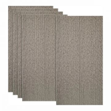 Set 5 x Panou Decorativ 3D, Naimeed D5786, ultrausor, design modern, PU, 120 x 60 x 2.5 cm, Crem