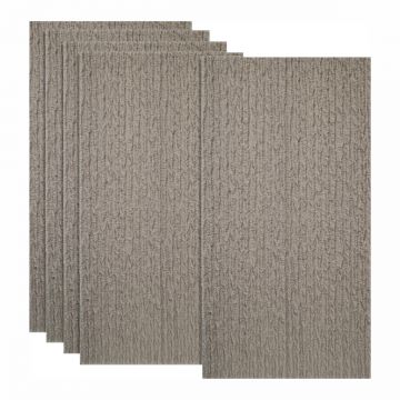 Set 5 x Panou Decorativ 3D, Naimeed D5786, ultrausor, design modern, PU, 120 x 60 x 2.5 cm, Crem