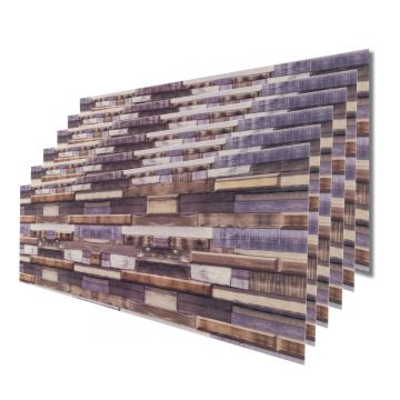 Set 6 panouri decorative, Autoadeziv, suprafata acoperita 1.08 mp, Naimeed D3502, 30x60 cm, Caramida