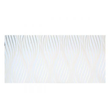 Set 6 panouri decorative autoadezive cu folie de aluminiu, efect marmura,  suprafata acoperita 1.08 m², Naimeed D7108, 60x30 cm, Gri deschis