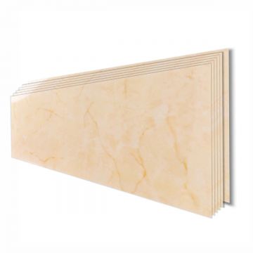 Set 6 panouri decorative, Naimeed D6574, Autoadeziv, aspect lucios, suprafata acoperita 1.08 mp, 30x60 cm, Crem