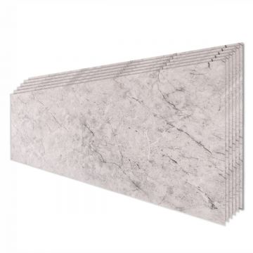 Set 6 panouri decorative, Naimeed D6577, Autoadeziv, aspect mat, suprafata acoperita 1.08 mp, 30x60 cm, Gri