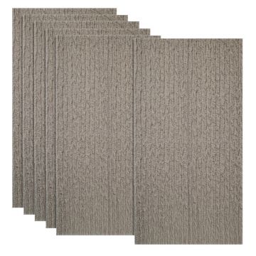 Set 6 x Panou Decorativ 3D, Naimeed D5786, ultrausor, design modern, PU, 120 x 60 x 2.5 cm, Crem