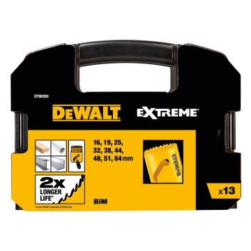 Set general freze bimetal DeWalt DT90350, 13 piese, 16 - 64 mm