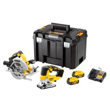 Set scule DeWalt DCK2012P2T, 2 scule Li-Ion 18 V, 2 acumulatori, incarcator, valiza de transport