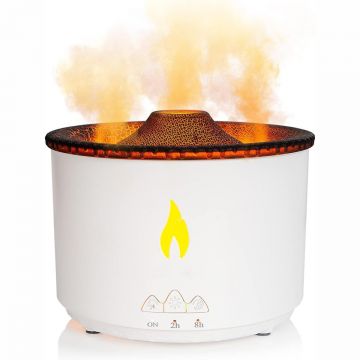 Umidificator cu aromaterapie, Naimeed D6031, vulcan, Alb, 130x110x130mm