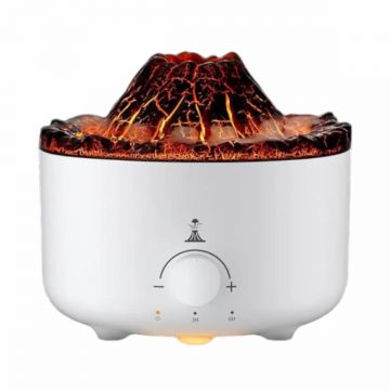 Umidificator cu aromaterapie, Naimeed D6032, vulcan, Alb, 153x140x153mm