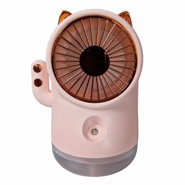 Umidificator cu ventilator si aromaterapie pentru copii, Naimeed D6072, Roz, 125x190x113mm