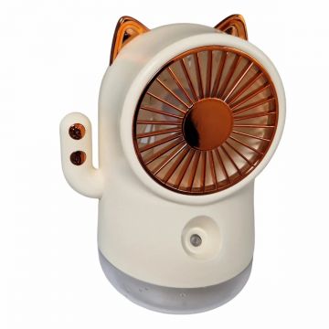 Umidificator cu ventilator si aromaterapie pentru copii, Naimeed D6073, Crem, 125x190x113mm
