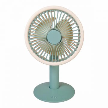 Ventilator, cu acumulator, Naimeed D5843, USB, Turcoaz, 140x230x74mm