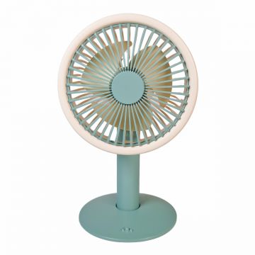 Ventilator, cu acumulator, Naimeed D5843, USB, Turcoaz, 140x230x74mm