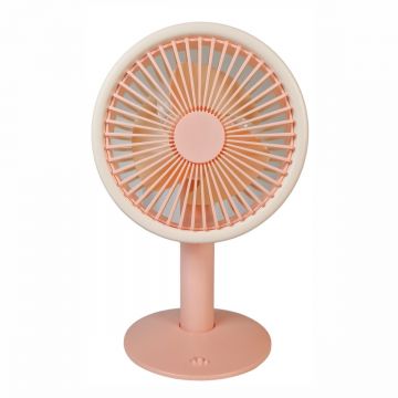 Ventilator, cu acumulator, Naimeed D5845, USB, Roz, 140x230x74mm