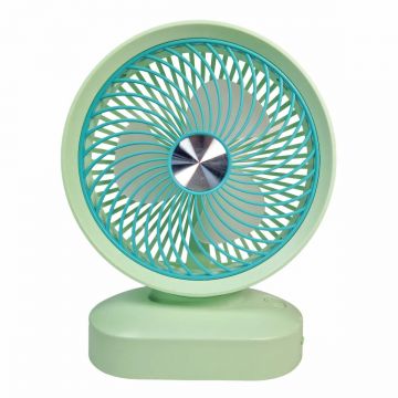 Ventilator, cu acumulator, Naimeed D5852, USB, Verde, 197x255x78mm