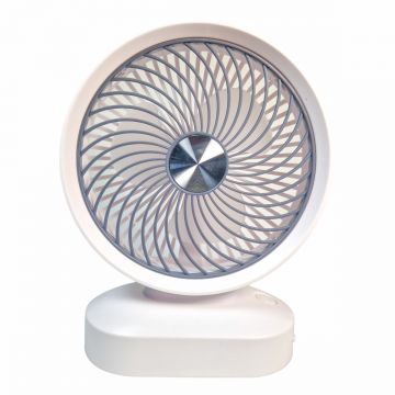 Ventilator, cu acumulator, Naimeed D5853, USB, Alb, 197x255x78mm
