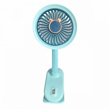 Ventilator, cu acumulator, Naimeed D5861, USB, Turcoaz, 105x240x90mm