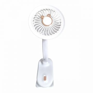 Ventilator, cu acumulator, Naimeed D5862, USB, Alb, 105x240x90mm