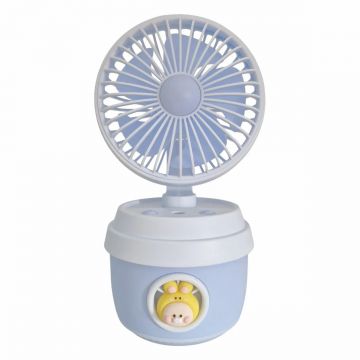 Ventilator si Umidificator, cu acumulator, Naimeed D5833, USB, Albastru, 110x210x105mm