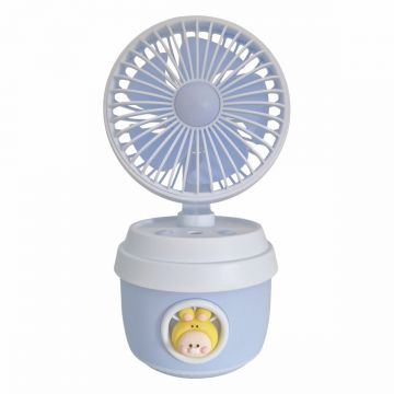 Ventilator si Umidificator, cu acumulator, Naimeed D5833, USB, Albastru, 110x210x105mm