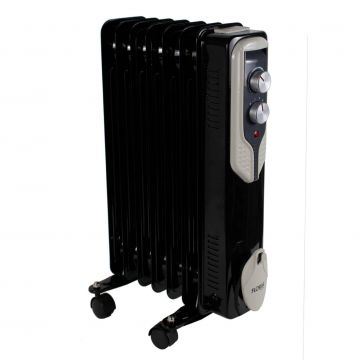 Calorifer electric Floria, 1500 W, 7 elementi, Negru / ZLN 3642