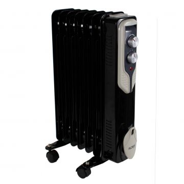 Calorifer electric Floria, 1500 W, 7 elementi, Negru / ZLN 3642