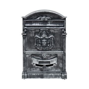 Cutie postala metalica pentru exterior, 410x260x90mm, argintiu / ZTS 5581_AG