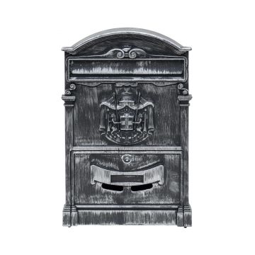 Cutie postala metalica pentru exterior, 410x260x90mm, argintiu / ZTS 5581_AG