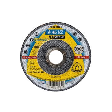 Disc debitare, Klingspor A 46VZ Special, otel, 115 x 2 x 22.23 mm / EXT 298176