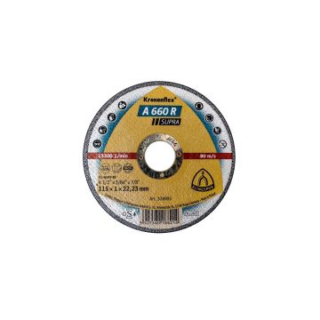 Disc debitare, Klingspor A 660 R Supra, 115 x 22.23 x 1 mm / EXT 328905
