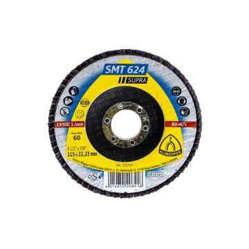Disc lamelar frontal Klingspor SMT 624 Supra, P60 115X22.23 mm / EXT 322767