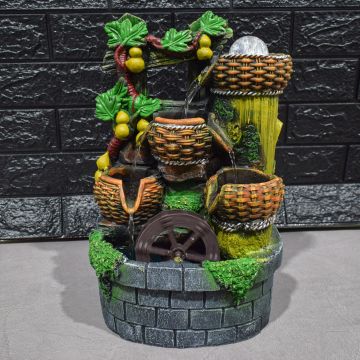 Fantana arteziana, LED, pompa submersibila, Naimeed D5109, 24x20x37cm