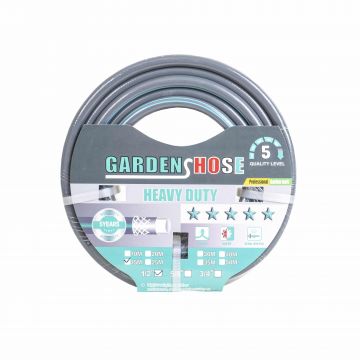 Furtun gradina, armat, cu insertie 1/2, lungime 15 metri, flexibil, rezistent la radiatii UV si la frig / ZTS8538