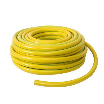 Furtun gradina, armat, cu insertie 1', lungime 50 metri, galben, flexibil, rezistent la radiatii UV si la frig / EXT 6053