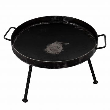 Gratar disc din otel, picioare detasabile, diametru 46 centimetri, cu margine de 4 cm / EXT 5717