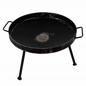 Gratar disc din otel, picioare detasabile, diametru 46 centimetri, cu margine de 4 cm / EXT 5717