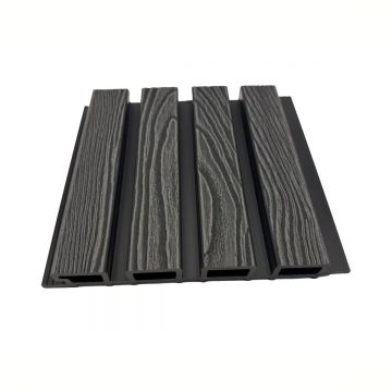 Lambriu decorativ WPC, reliefat, pentru exterior, montaj rapid, rezistenta ridicata, Naimeed D7491, 280x22x2.6cm, Stejar gri