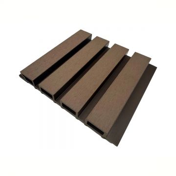 Lambriu decorativ WPC, reliefat, pentru exterior, montaj rapid, rezistenta ridicata, Naimeed D7493, 280x22x2.6cm, Nuc natural