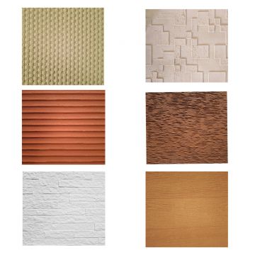 Mostrar panouri flexibile din praf de piatra, Naimeed F22, 6 modele, 15X30 cm