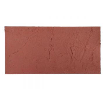 Panou decorativ din praf de piatra, Naimeed D7318, flexibil, ignifug, strat protector ceramic, rezistent la razele UV, 120x60x0.2 cm, rosu caramiziu