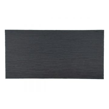Panou decorativ din praf de piatra, Naimeed D7333, flexibil, ignifug, strat protector ceramic, rezistent la razele UV, 120x60x0.2 cm, gri antracit