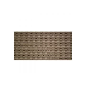 Panou decorativ din praf de piatra, Naimeed D7341, flexibil, ignifug, strat protector ceramic, rezistent la razele UV, 120x60x0.2 cm, maro deschis