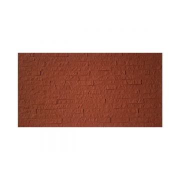 Panou decorativ din praf de piatra, Naimeed D7352, flexibil, ignifug, strat protector ceramic, rezistent la razele UV, 120x60x0.2 cm, rosu caramiziu