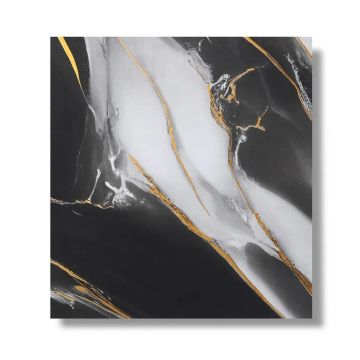 Panou decorativ, riflaj, polimer rigid, Naimeed D7609, Dimensiuni 270x30.5x0.45cm, Negru