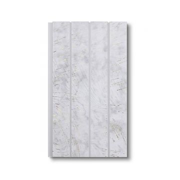 Panou decorativ, riflaj, polimer rigid, Naimeed D7623, Dimensiuni 270x16.5x1.1cm, Alb/Auriu