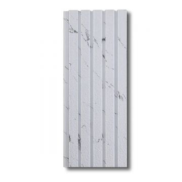 Panou decorativ, riflaj, polimer rigid, Naimeed D7631, Dimensiuni 270x11.8x1.1cm, Alb