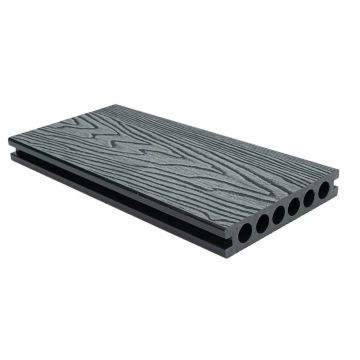Pardoseala decking terasa din compozit WPC, Naimeed D6484, rezistenta sporita, 290x14x2.5cm, Gri