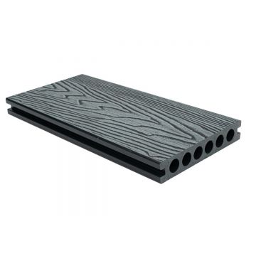 Pardoseala decking terasa din compozit WPC, Naimeed D6484, rezistenta sporita, 290x14x2.5cm, Gri