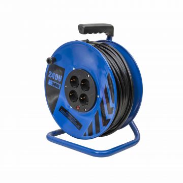 Rola prelungitor cablu cu 4 prize, 3×2.5mm, 50m, metalica Z-TOOLS / ZTS9187