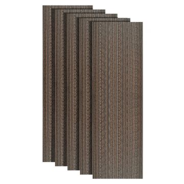 Set 5 panouri decorative, riflaj, polimer rigid, Naimeed D5467, 270x30x0.5cm, Maro