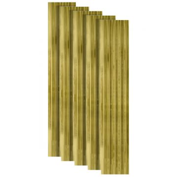 Set 5 panouri decorative, riflaj, polimer rigid, Naimeed D5498, 270x12x1cm, Auriu